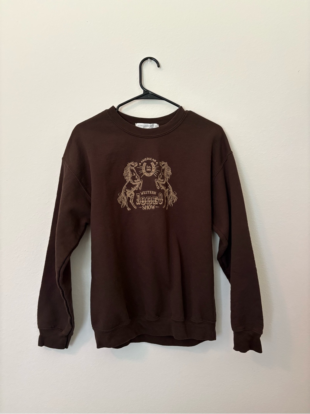 Altar'd State Brown Western Rodeo Graphic Crewneck